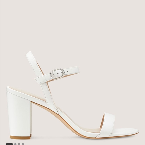 Stuart Weitzman block heels. White. 5.5 woman’s. Brand new. In box. Never worn. - Picture 2 of 4